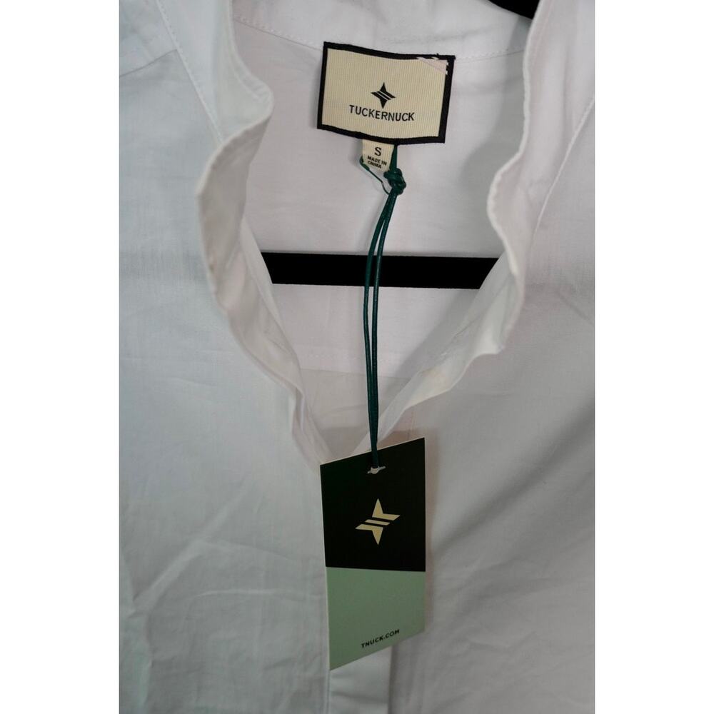 Tuckernuck White Trapunto Stitch Sofia Shirt Sz S - Picture 4 of 5